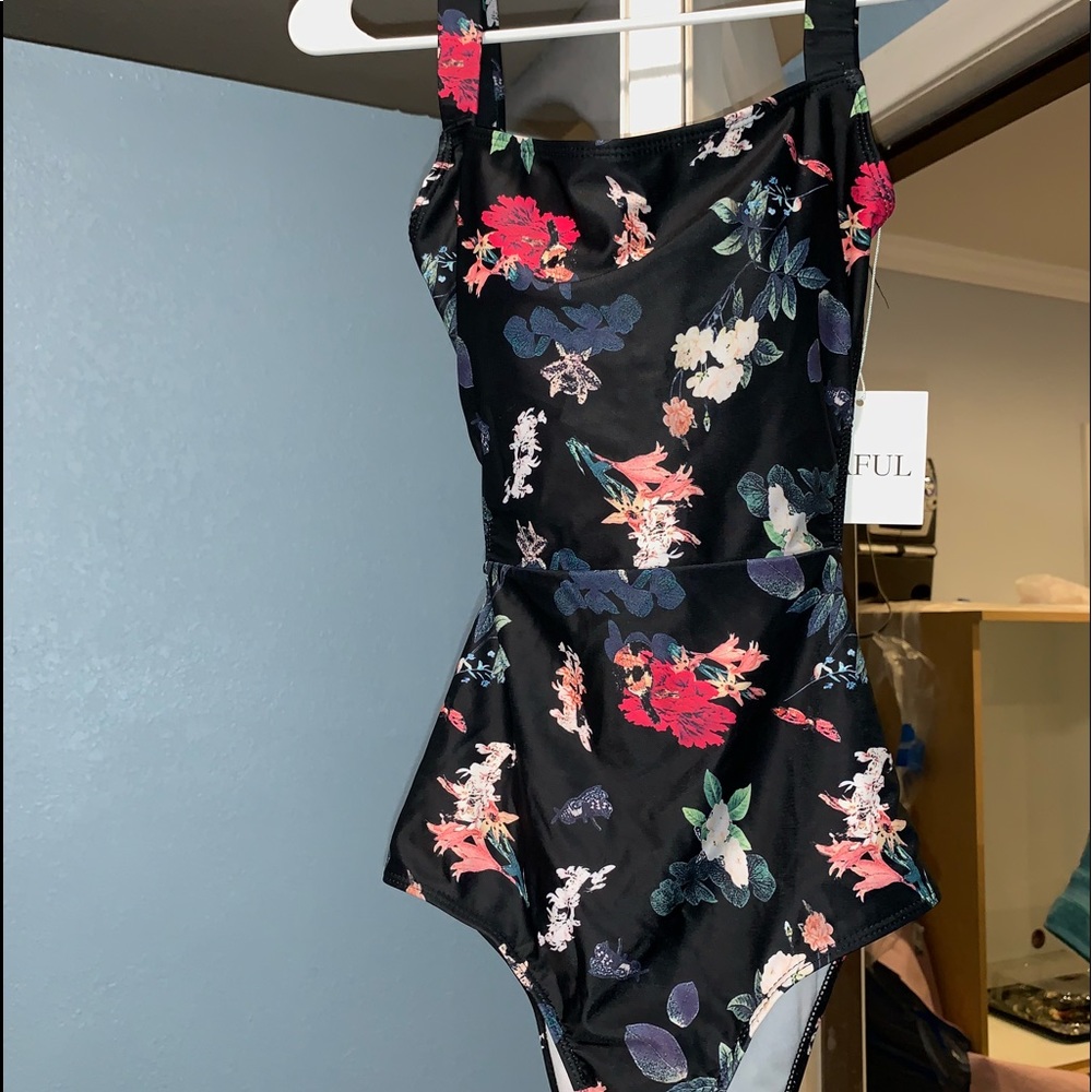 Floral print one piece Bikini